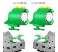 Fari per scarpe, 2 pezzi, eleganti fari a forma di dinosauro, 3 modalità, torcia a LED, luci per scarpe, accessori duratura, 145 ore, impermeabili IPX5, per scarpe, luce notturna per ragazze e ragazzi