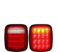 Fari Posteriori Auto Per Jeep Per Wrangler YJ TJ CJ 16 Luci Posteriori A LED Guscio Affumicato Fanale Posteriore Freno Posteriore Luce Retromarcia Indicatori Direzione Fanale Posteriore ( Colore : Red