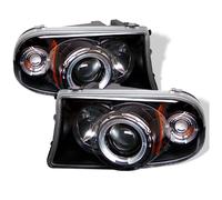 Fari Proiettori A LED Dual Halo Neri Per Dodge Dakota E Durango 97-04 Coppia Set