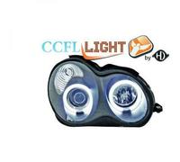 Fari Proiettori CCFL LHD Chiari Neri Per Mercedes C180-320 W203 00-In Poi
