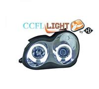 Fari Proiettori CCFL LHD Cromati Coppia Mercedes-Benz C180-320 W203 2000-07