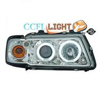 Fari Proiettori CCFL LHD Destro Sinistro Chiari Cromati Per Audi A3 96-03