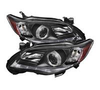 Fari Proiettori LED Halo DRL Neri Set Lampade Toyota Corolla 11-13 Sedan