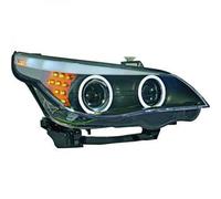 Fari Proiettori LHD A Coppia Angel Eyes Chiari Neri D1S H7 Per BMW E60 61 03-07