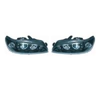 Fari Proiettori LHD A Coppia Angel Eyes Chiari Neri Peugeot 306 II 1997-01