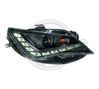 Coppia Set fari Fanali anteriori TUNING IBIZA 2012-2015 neri diurna DRL LED