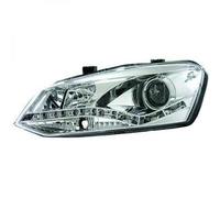 Fari Proiettori LHD A Coppia LED Dragon DRL Luci Cromo VW Polo 6R 2009-14
