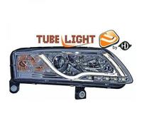 Fari Proiettori LHD Coppia LED Lightbar DRL Trasparente Cromo Per Audi A6 04-