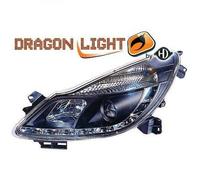 Fari Proiettori LHD Pair LED Drago DRL Chiaro Nero Vauxhall Corsa D 06-11