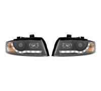 Fari Proiettori LHD Pair LED Dragon DRL Neri Audi A4 8E 2000-04
