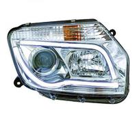 Fari Proiettori LHD Pair LED Lightbar DRL Trasparente Cromo Per Dacia Duster