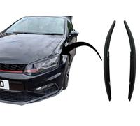 Fari Sopracciglia per VW Polo 6R 6C 2009-2017 Nero lucido