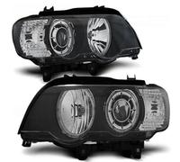 Fari Xenon LED Angel Eyes Combinati Tuning Tec per BMW X5 E53 99-03 Nero