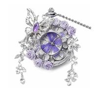 FARIDRUN Collana con orologio da tasca con farfalla viola, regalo di compleanno per la mia bestie: accessori per tutti i giorni