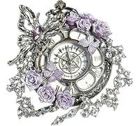 FARIDRUN Collana con orologio da tasca con farfalla viola, regalo di compleanno per la mia bestie: accessori per tutti i giorni