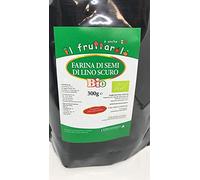 FARINA DI SEMI DI LINO SCURI BIOLOGICA 300 GR SACCHETTO APRI E CHIUDI