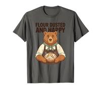 Farina Dusted And Happy Baking Quote Bread Baker Bear Pastry Maglietta