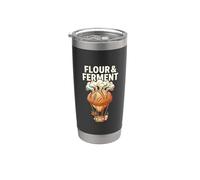 Farina & Ferment Baker Power Artisan Bread Lover Making Homem Bicchiere termico in acciaio inox doppia parete