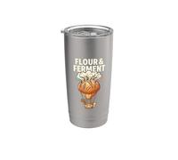 Farina & Ferment Baker Power Artisan Bread Lover Making Homem Bicchiere termico in acciaio inox doppia parete