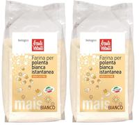 Farina per polenta bianca istantanea (Confezione da 2)