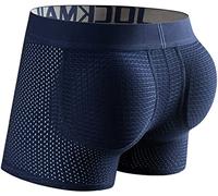 Faringoto Biancheria intima imbottita da uomo Boxer Buttoceks Lifter Ingrandisci Butt Push Up Pad Mutande, Blu, S