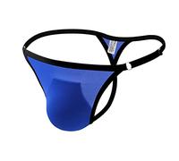 Faringoto Brand G-string Lingerie Mutandine Solid Ice Silk Tanga, Blu reale, Taglia unica