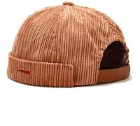 Faringoto Cappelli Uomo Skullies & Beanies Berretto Docker Uomo Trawler Pescatore Beanie Cappello Senza Bordo Polsino Arrotolato Retro Cappello da Marinaio, Cammello, Taglia unica