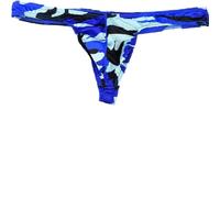 Faringoto Perizoma da uomo con stampa mimetica - Vita bassa, sexy e confortevole, Blu, X-Large