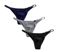 Faringoto Perizoma da uomo in cotone, a vita bassa, traspirante, Jockstrap, comodo da indossare, T-Back, spalline sottili per tutti i giorni/allenamento, L