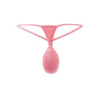 Faringoto Perizoma da uomo in rete mini bikini sospensorio lingerie a vita bassa perizoma gay mutandine da uomo T-back biancheria intima, rosa, XL