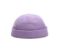 Faringoto Velluto di colore solido secchio padrone di casa cappello uomo e donna berretto rotolo manica retrò cappello, Viola, Etichettalia unica