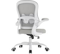 Farini Sedia ergonomica per computer a rotolo, con supporto lombare regolabile e braccioli apribili, Executive, sedia da ufficio girevole per home office