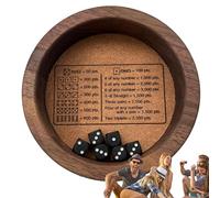 Farkle classico gioco di dadi con vassoio, vassoio portatile Farkle Dadi Classico Gioco di dadi - Vassoio di dadi durevole Evita i dadi della tua famiglia e dei tuoi amici con un Br