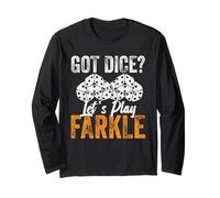 Farkle Club Lover Giocatore Giochiamo Queen Farkle Game Night Maglia a Manica