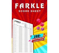 Farkle Score Sheets: 220+ Farkle Score Cards | 6 x 9 Travel Size Score Book with Points Guide | Farkle Score Pads