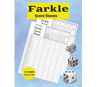 Farkle Score sheets: Keep Track of Every Roll & Every Win | Great Gift for Dice Game Lovers