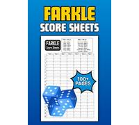 Farkle Score Sheets: Score Pads for Farkle - Large Print Sheets for Easy Scorekeeping with 100+ Pages | 6X9 Inches