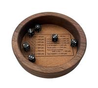 farklle Dice Tably, robusta in legno | farklle Dice Game farklle Dice Game | Elegante guscio cubo assicura che i da gioco standard rimangano nel gioco, evita di srotolare |