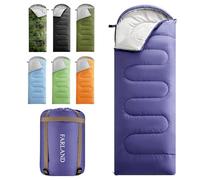 FARLAND Sacco a pelo da -6,7 °C, per adulti, ragazzi e bambini, con sacco a compressione, portatile e leggero, per 3-4 stagioni, campeggio, escursionismo, impermeabile, zaino in spalla e all'aperto