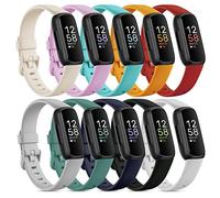 Farluya 10 cinturini di ricambio per Fitbit Inspire 3, in morbido silicone per Fitbit Inspire 3, per uomo e donna, Confezione da 10 pezzi, Small(5.5" -8.1"), Regolabile