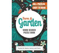 Farm and Garden Word Search Puzzle Book: Farm Life Wordsearch puzzles for Adults, Seniors and Kids | Brain training | Activity Book