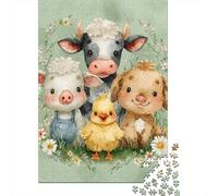 Farm Animal Friends-2 Jigsaw Puzzle Impossibili 1000Pcs Decorazione Per La Casa. Giochi Rilassamento E Intelligence Per Adulti E Ragazzi Da 14 Anni 52x38cm/1000pcs