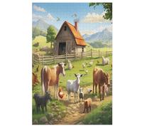 Farm Animal Puzzles in Legno 1000 Pezzi, Puzzle Per Adulti Bambini Per La Stampa Ad Alta Definizione, Gioco Di Famiglia Sfida 78×53cm