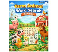 Farm Animal Word Search for Kids (Ages 7-8)