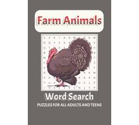 Farm Animal Word Search Puzzle Book: Word Seaches with Easy to Read Print about Farm Animals, Farming, Farming tools, and More | 6x9 inches, 110 pages ... Gift for Vacations, Holidays, and Free Time