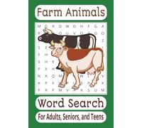 Farm Animal Word Search Puzzle Book: Word Searches with Easy-to-Read Print about Farm Animals, Farm, Animals, and more l 6x9 inches, 110 pages l 50+ puzzles…Gift for Vacation, Holidays and Free Time