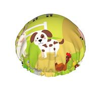 Farm Animals 3 Modello Cuffia da a e Cuffia da Bagno per Donna, Cuffie da a Impermeabili Oversize Reversibili Grandi Progettate per Tutte Le Lunghezze di Capelli, Cuffia Elastica Riutilizz