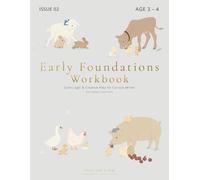 Farm Animals Activity Workbook for 3-4 Year Olds Early Foundations Workbook: Calm, Screen-Free Learning with Matching, Counting, Tracing & Early Logic for Preschoolers.