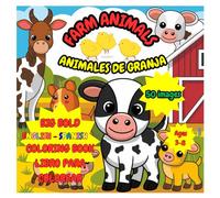 FARM ANIMALS BIG BOLD COLORING BOOK: ANIMALES DE GRANJA LIBRO PARA COLOREAR: BILINGUAL COLORING BOOK-LIBRO PARA COLOREAR BILINGÜE