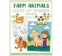 Farm Animals Color By Numbers Book for Kids: Big and Easy Coloring Book by Numbers for Kids